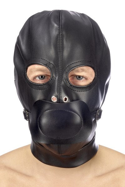 Fetish Tentation - Maschera con Cinturino e Gag Rimovibile - Nero