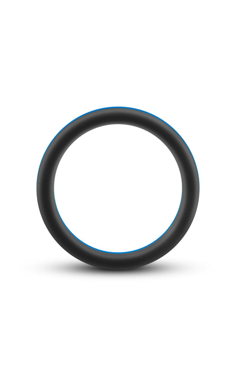 ANELLO PER IL PENE GO PRO IN SILICONE PERFORMANCE NERO/BLU