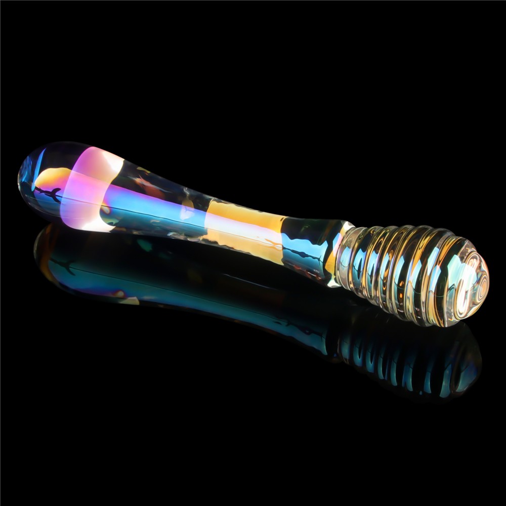 Dildo in vetro Twilight Gleam - Piaceri gemelli