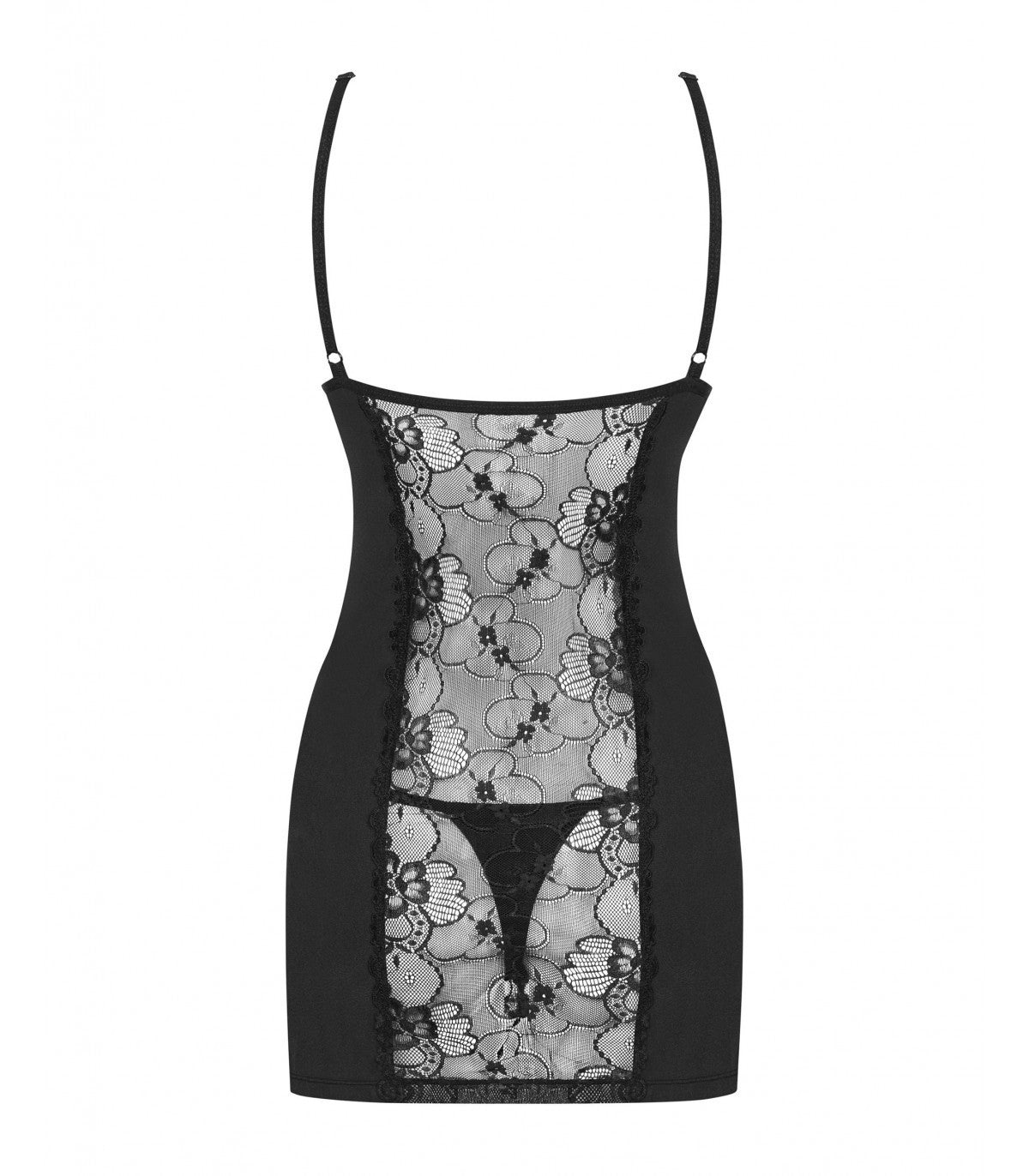 CAMICIA E PERIZOMA HEARTINA NERI L/XL