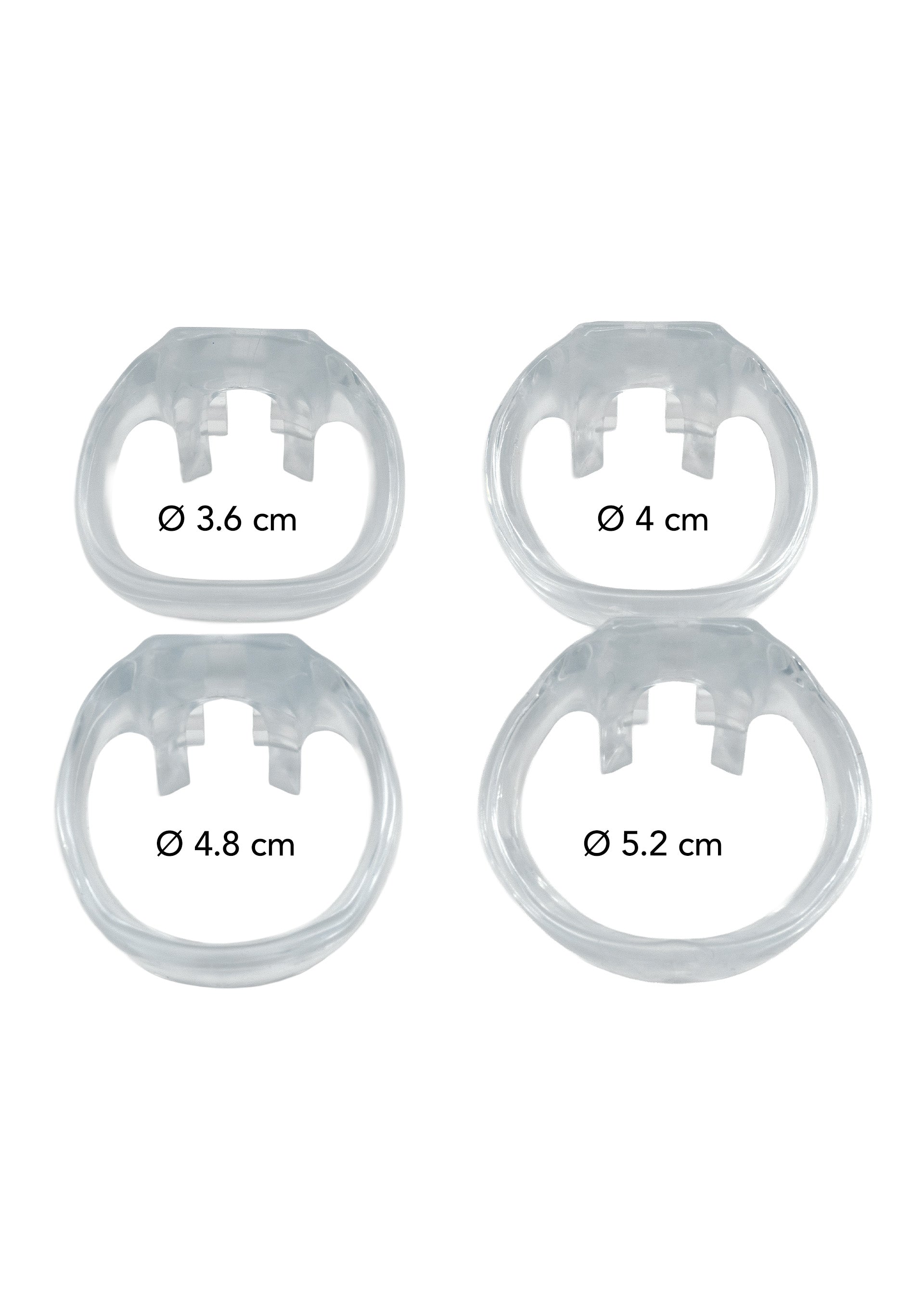 Gabbia per pene Clear Control corta e trasparente