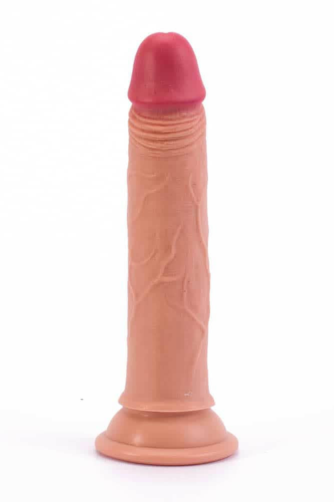 Carne di pene naturale in silicone a doppio strato da 7"